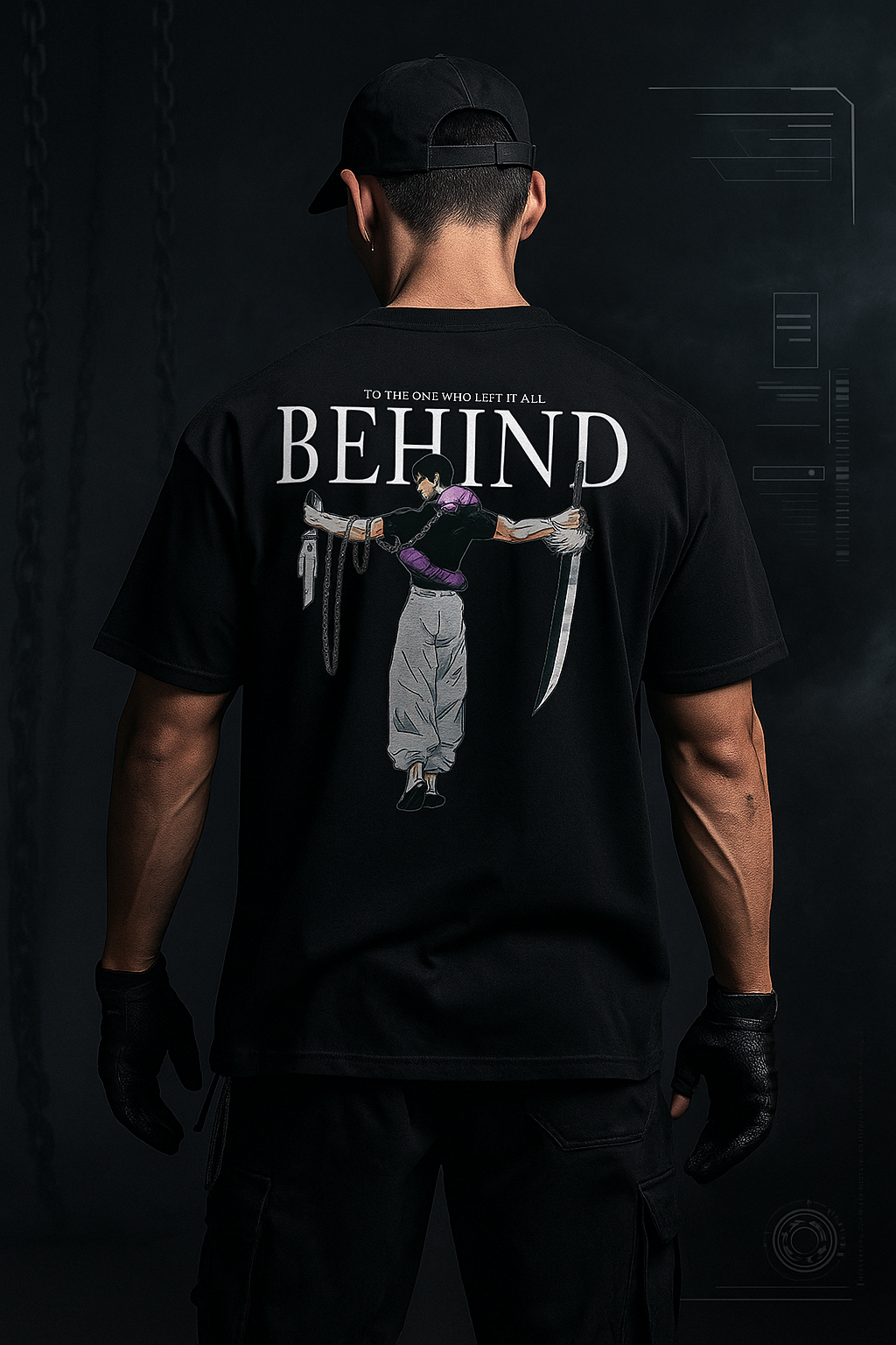 Left It All Behind" Anime Oversized Tee – Toji Inspired